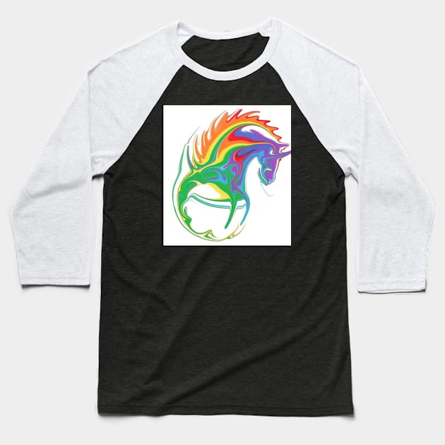 Fantastical Rainbow Baseball T-Shirt by Zenaddictdesign